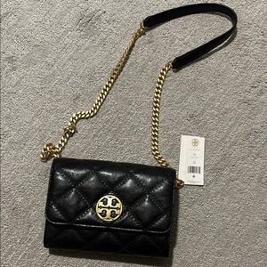 Tory Burch Black Quilted Leather Crossbody Bag